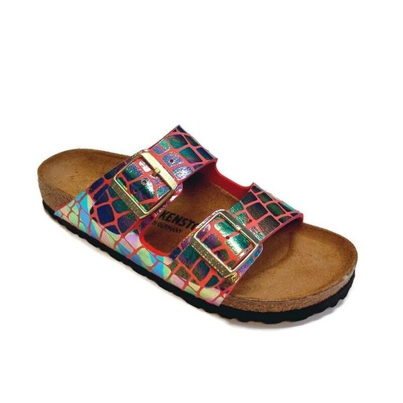 Birkenstock Shoes - Birkenstock Arizona BS Sandals Womens Size 8 - 8.5 NARROW Gator Gleam Raspberry